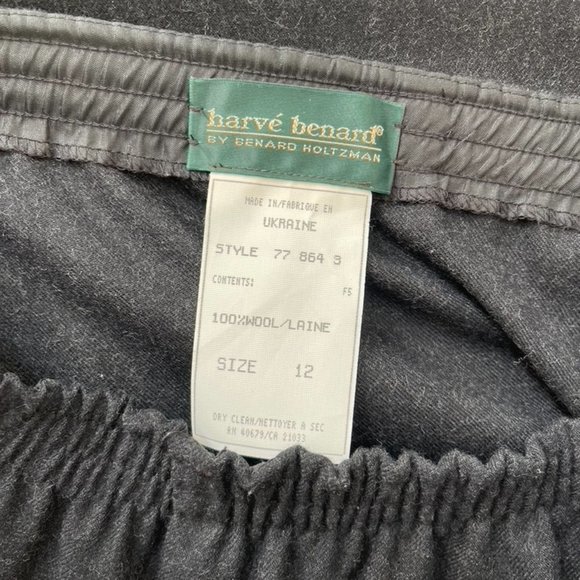 Vintage 90' Harve Benard by Benard Holtzman Gray Wool Skirt Women's size… - Picture 7 of 7